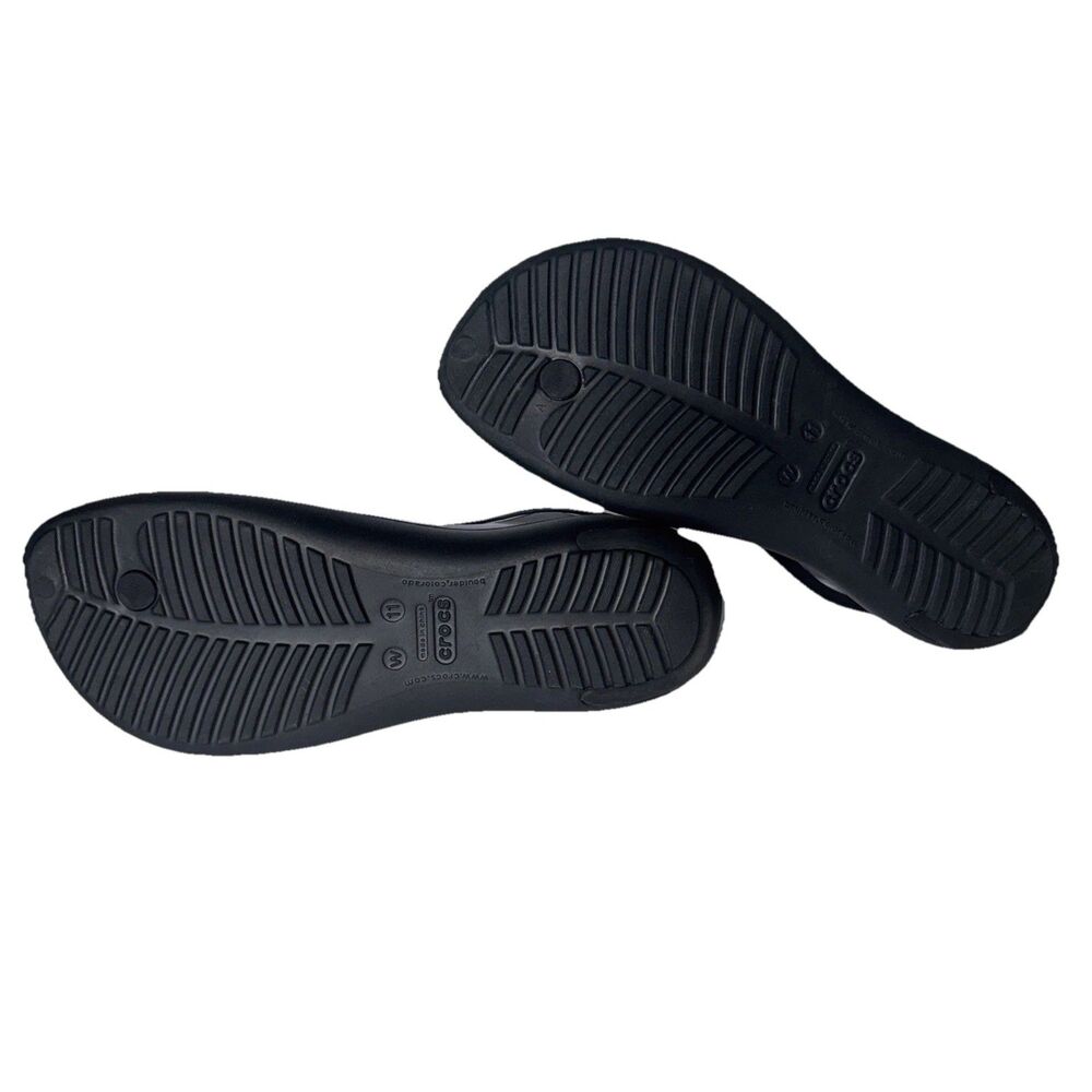 Crocs Sexi Serena Sandals Women’s Size 11 Black Thong Lightweight Comfort - Picture 6 of 9